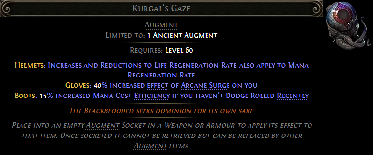 Path of Exile 2 Kurgal's Gaze Details MMOJUGG Path of Exile 2 Kurgal's Gaze Details View of Item Function and Use